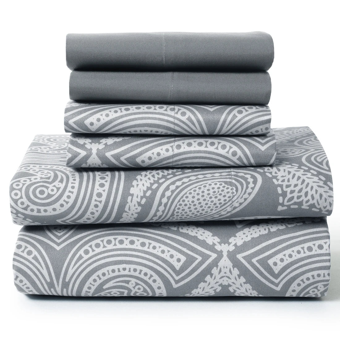 Lux Decor Paisley Microfiber Sheet Set 6 Piece Bedding