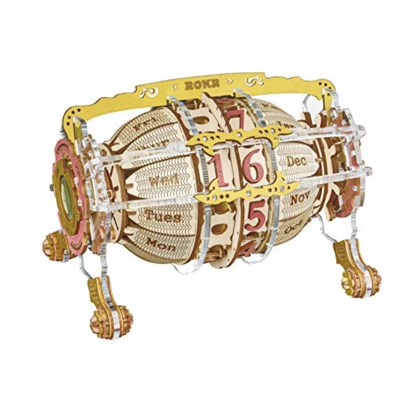 Robotime Rokr 3D Wooden Puzzles Steampunk Clock Kit