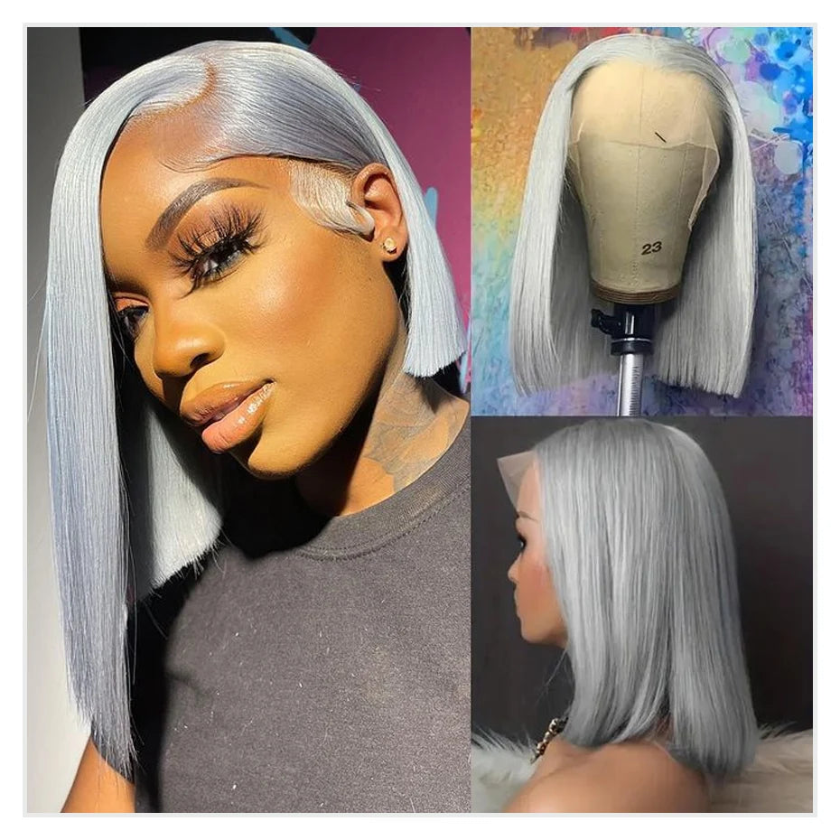 Monstar Remy Brazilian Lace Front Bob Wig For Women Human Hair Pre Plucked