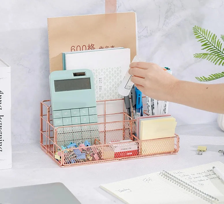 Nordic Metal Desktop Partition File Frame Desk Organizer Rack