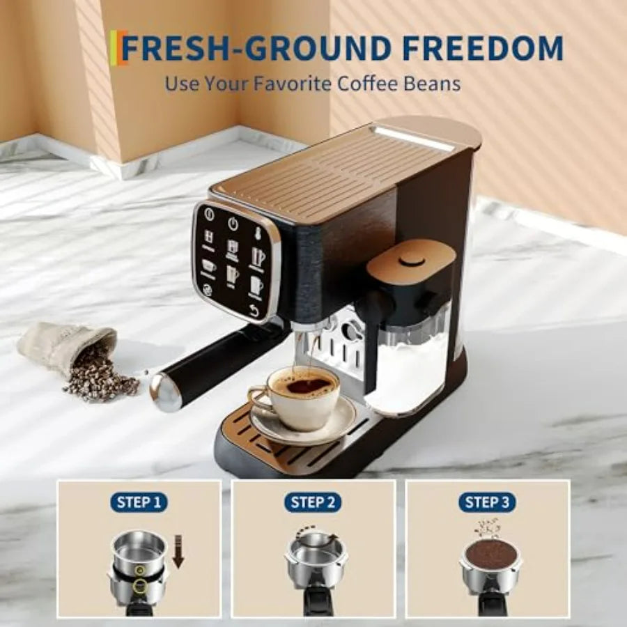 Iosn 20 Bar Espresso Machine With Milk Frother And Touchscreen