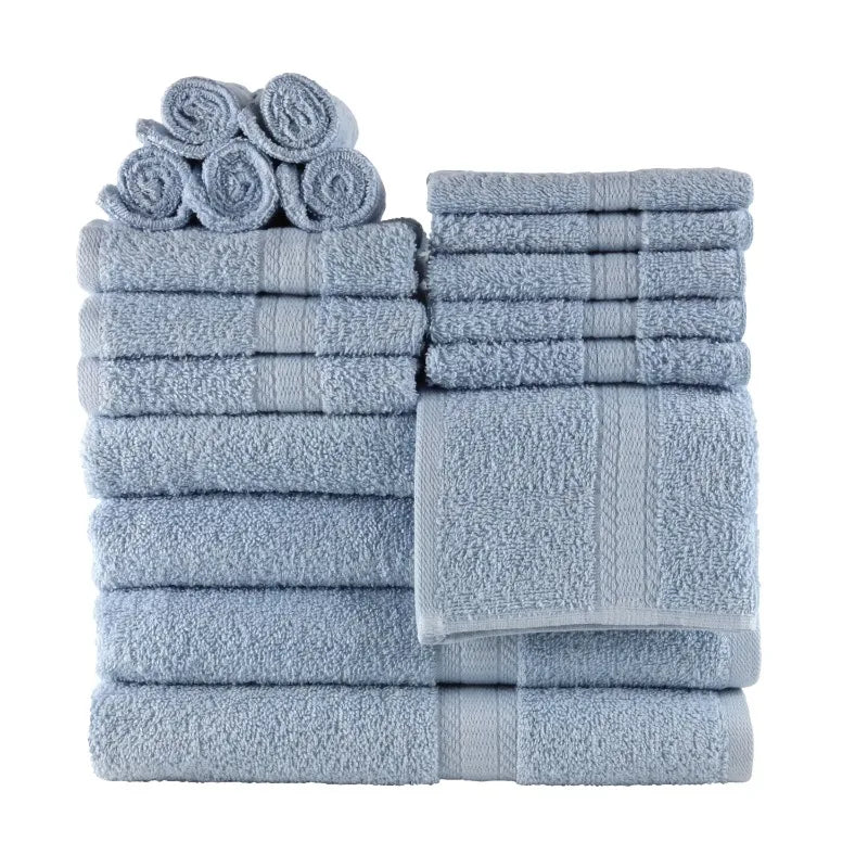 Guangdong 100 Percent Cotton Towel Set 18 Piece Super Absorbent