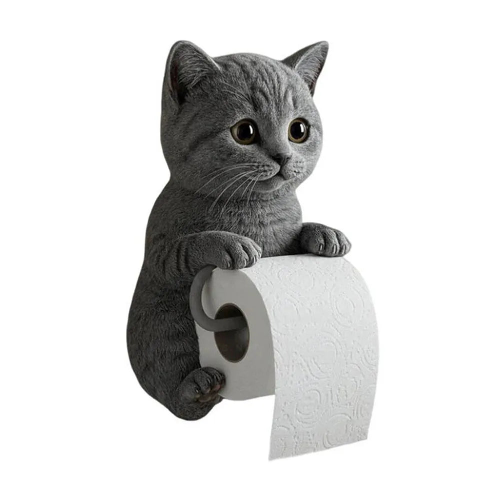 APWIKOGER Resin Cat Shape Wall Mounted Toilet Paper Holder