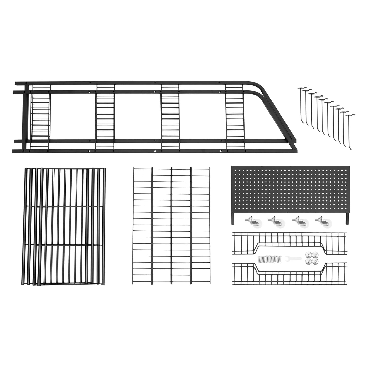 Bymaocar Floor Standing 4 Layer Kitchen Storage Shelf With Pulley