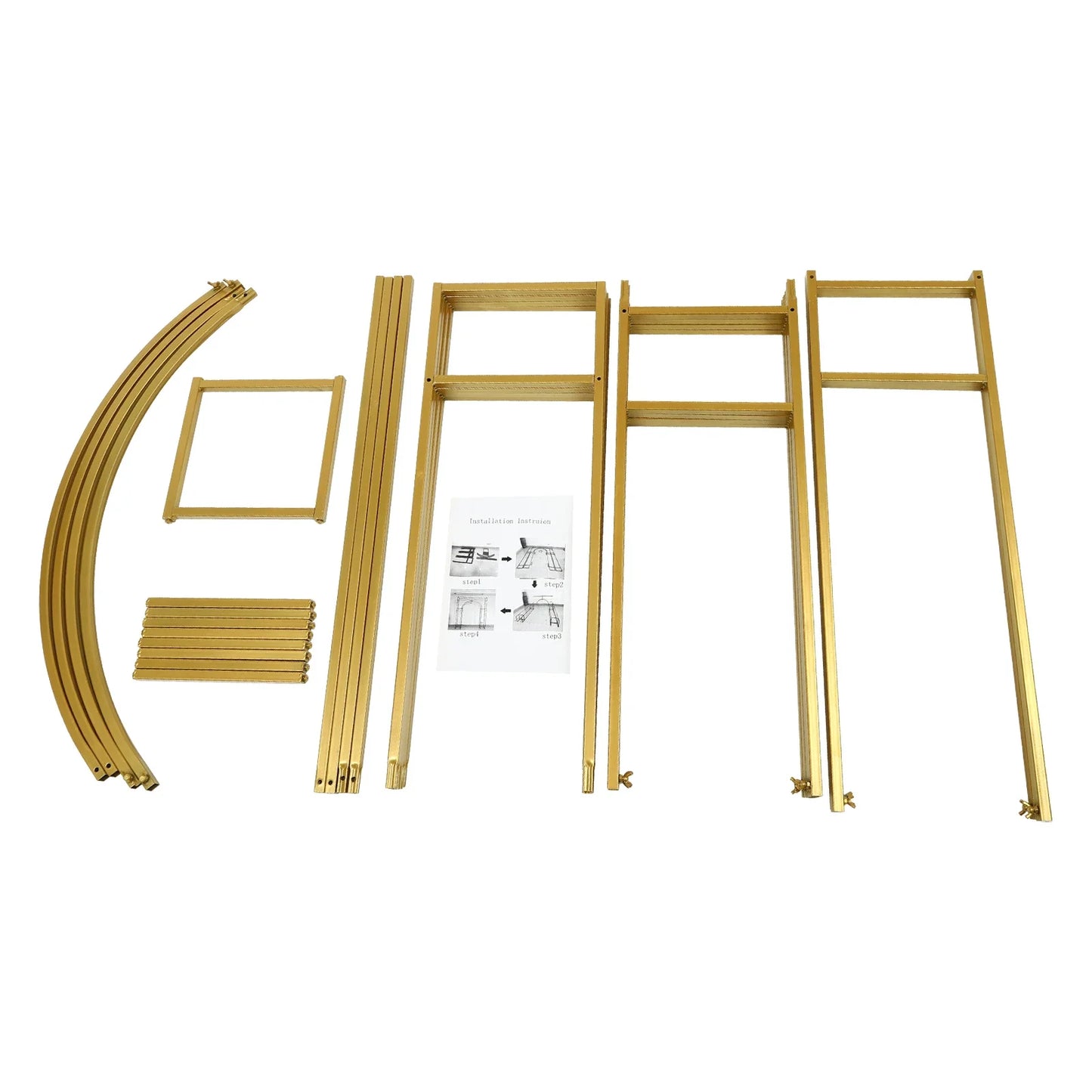 Gold Metal Wedding Arch Stand For Balloons Garden Arbor Decoration