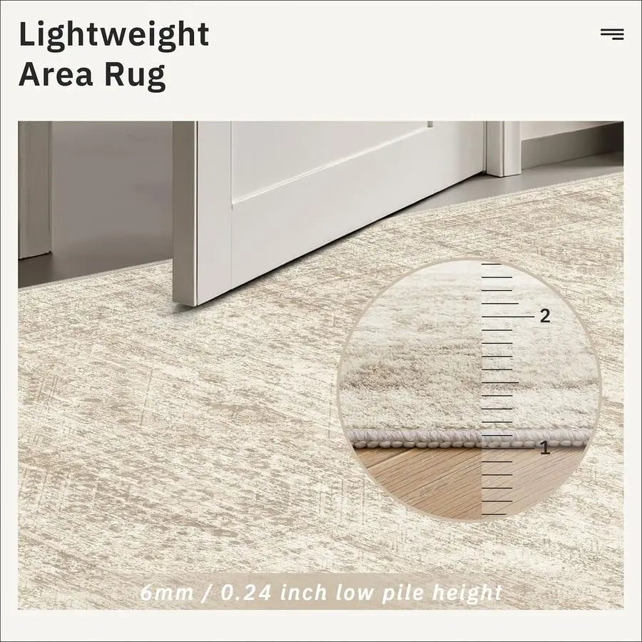 Wool Striped Area Rug With Non Slip Backing Pet Friendly