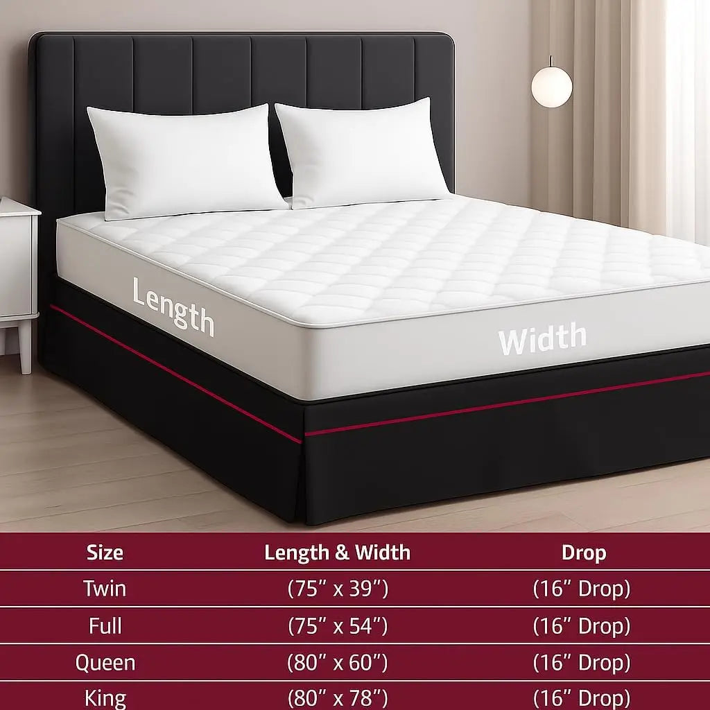 LDC Lux Decor Collection Bed Skirt Polyester Wrinkle Resistant
