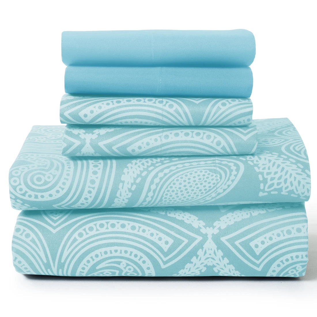 Lux Decor Paisley Microfiber Sheet Set 6 Piece Bedding