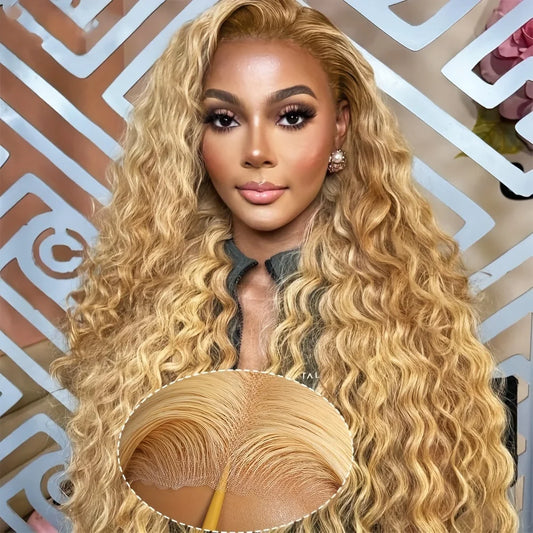 WeWaveCap 200 Density Brazilian Remy Lace Front Wig Deep Curly
