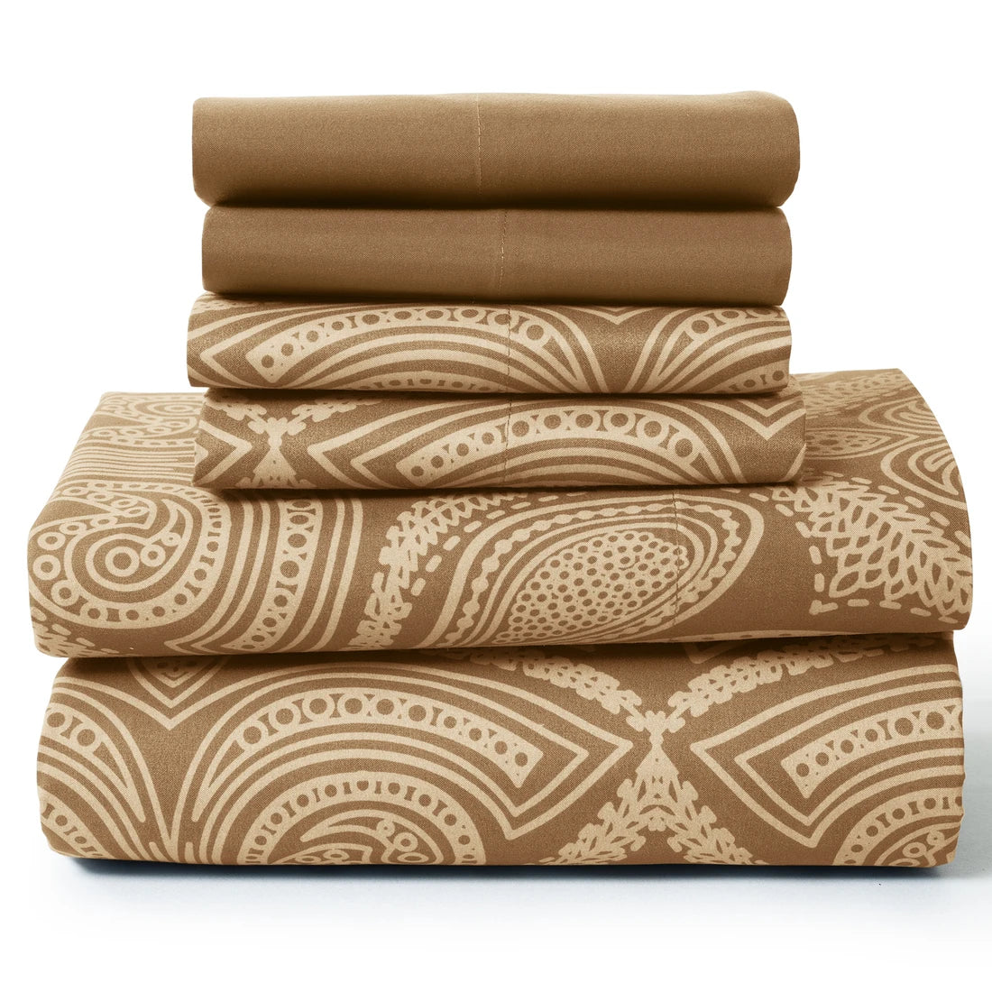 Lux Decor Paisley Microfiber Sheet Set 6 Piece Bedding