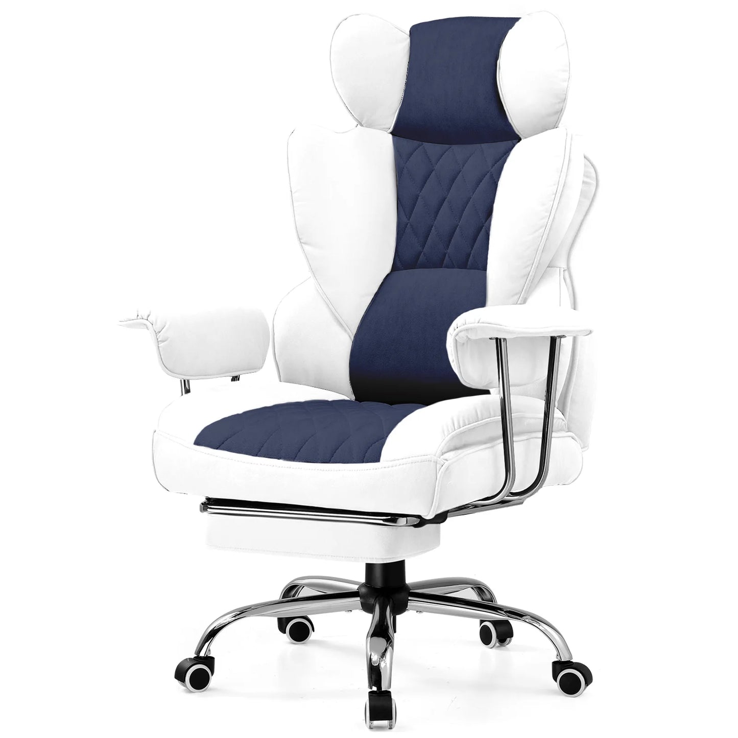 COMHOMA Gaming Chair With Pocket Spring Lumbar Support And Footrest