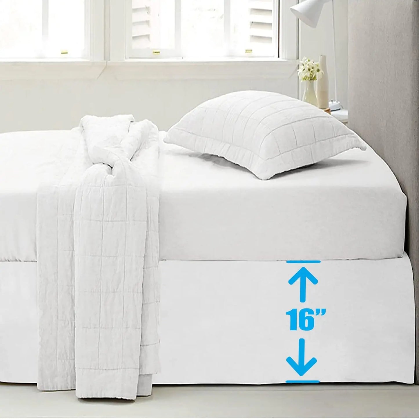 LDC Lux Decor Collection Bed Skirt Polyester Wrinkle Resistant