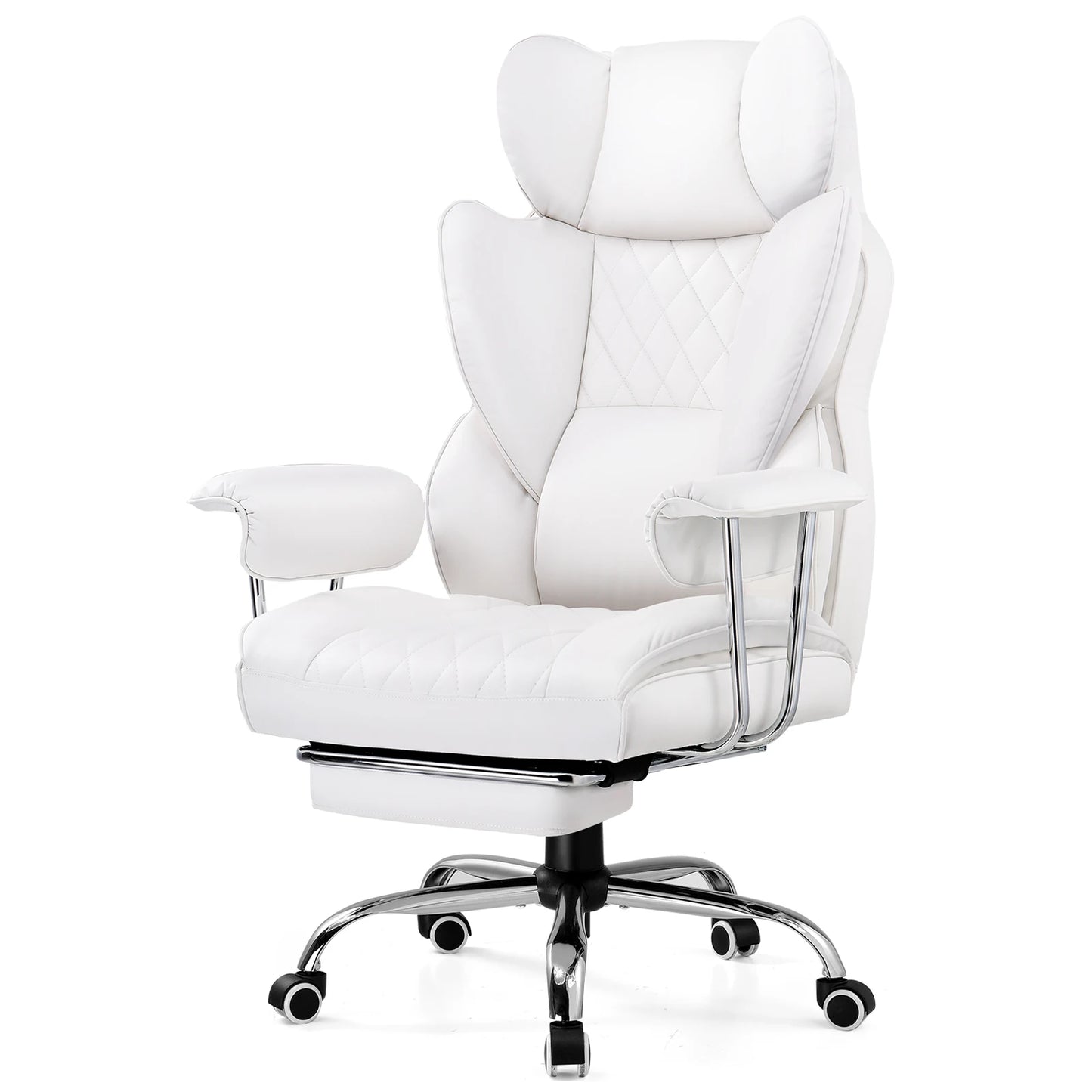 COMHOMA Gaming Chair With Pocket Spring Lumbar Support And Footrest