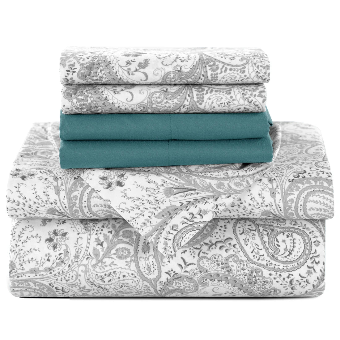 Lux Decor Paisley Microfiber Sheet Set 6 Piece Bedding