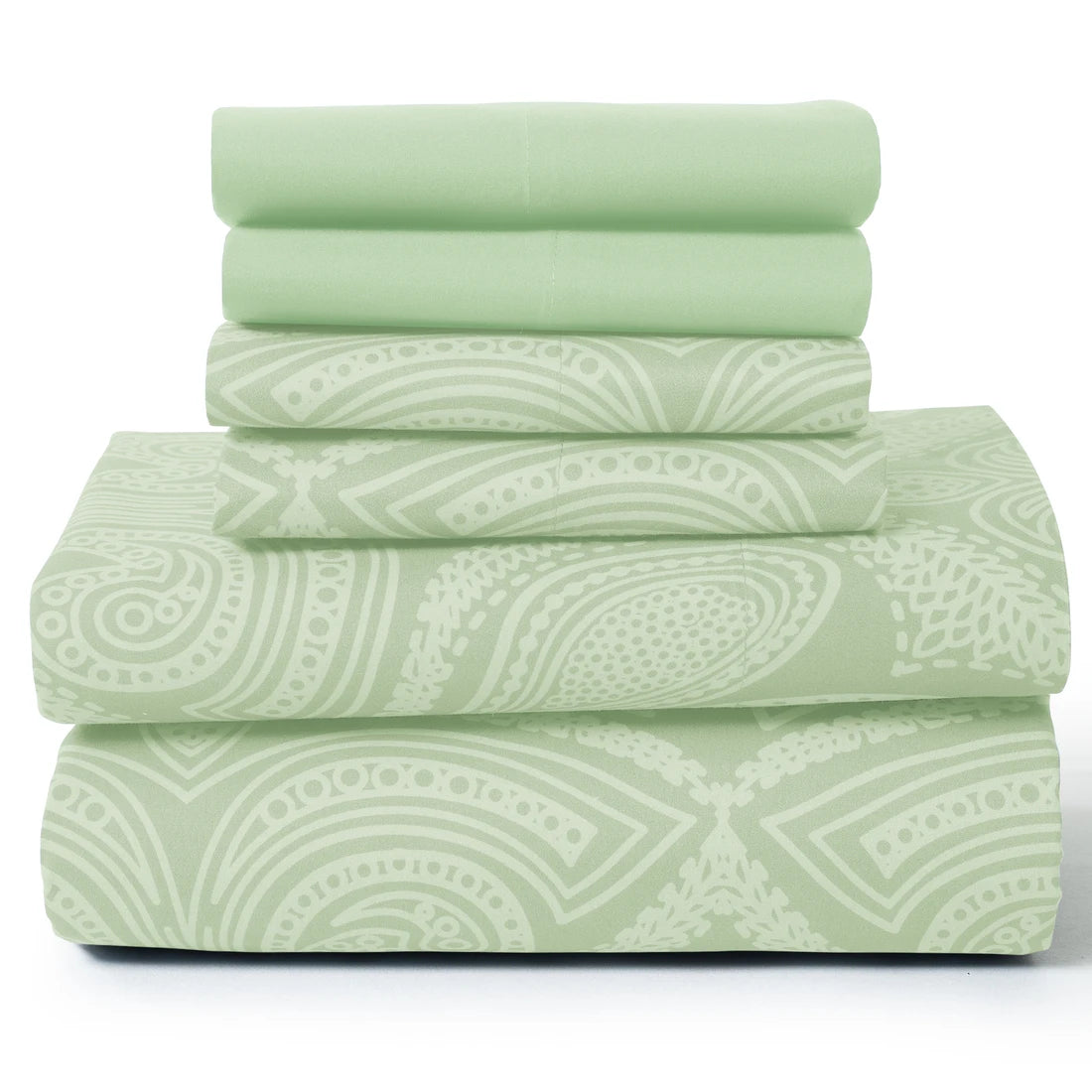 Lux Decor Paisley Microfiber Sheet Set 6 Piece Bedding