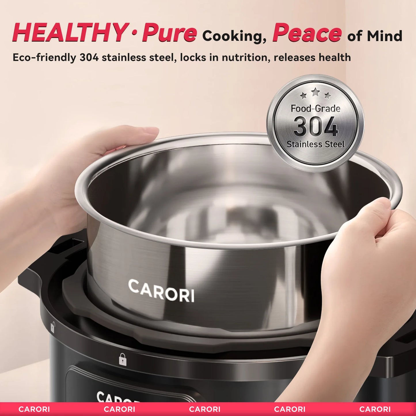 Carori 1200W 8Qt Electric Pressure Cooker 12 In 1 Elite