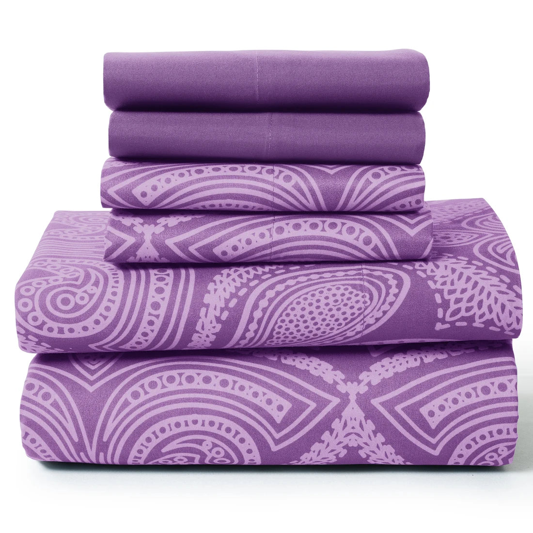 Lux Decor Paisley Microfiber Sheet Set 6 Piece Bedding