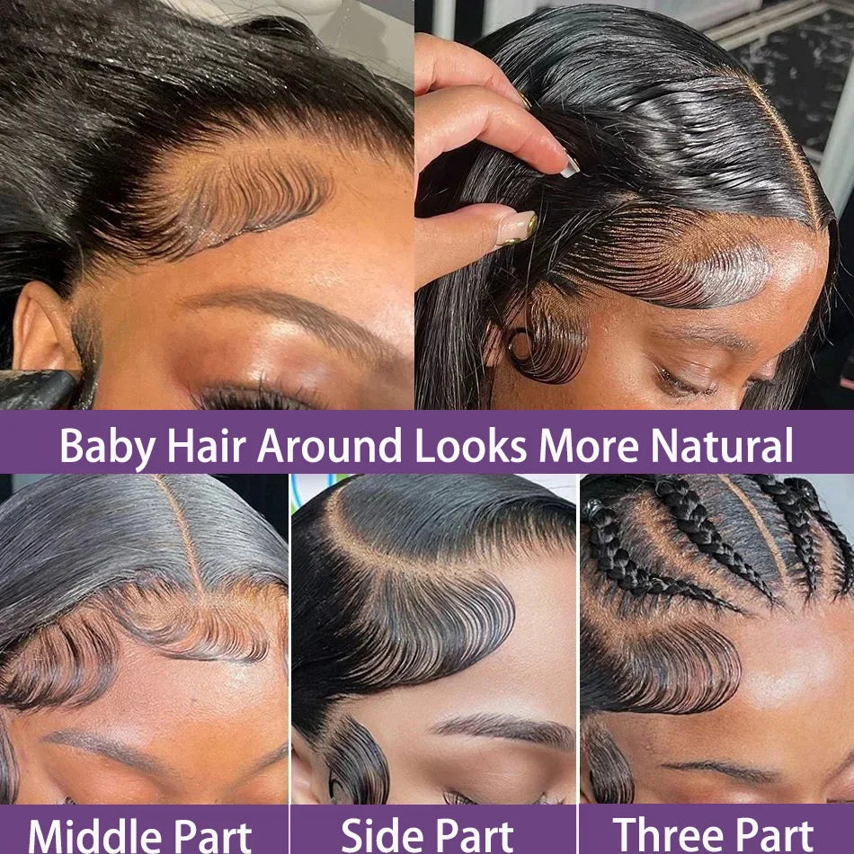 QZOQZOC Kinky Curly Deep Wave Lace Front Wig Remy Hair