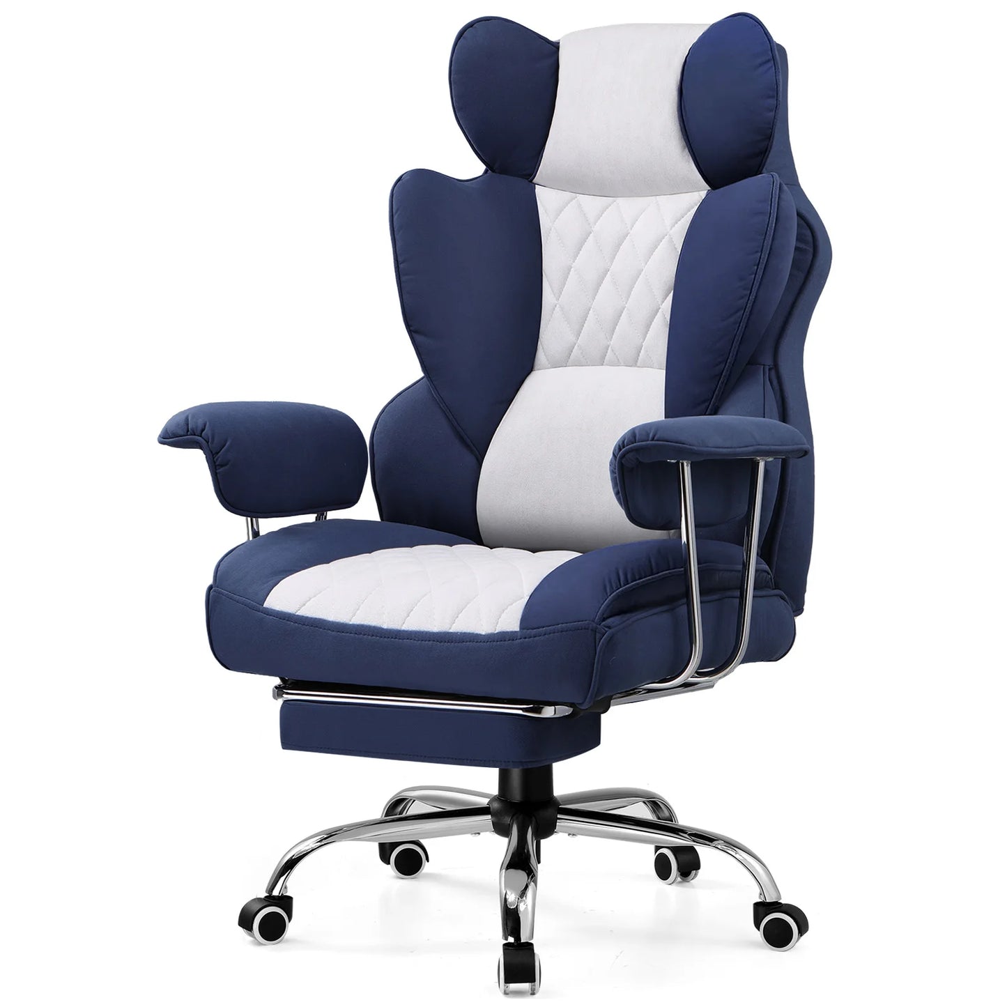 COMHOMA Gaming Chair With Pocket Spring Lumbar Support And Footrest