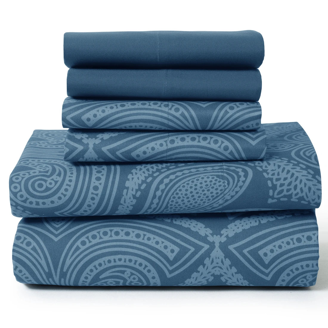 Lux Decor Paisley Microfiber Sheet Set 6 Piece Bedding