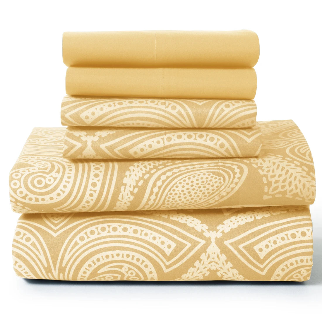 Lux Decor Paisley Microfiber Sheet Set 6 Piece Bedding