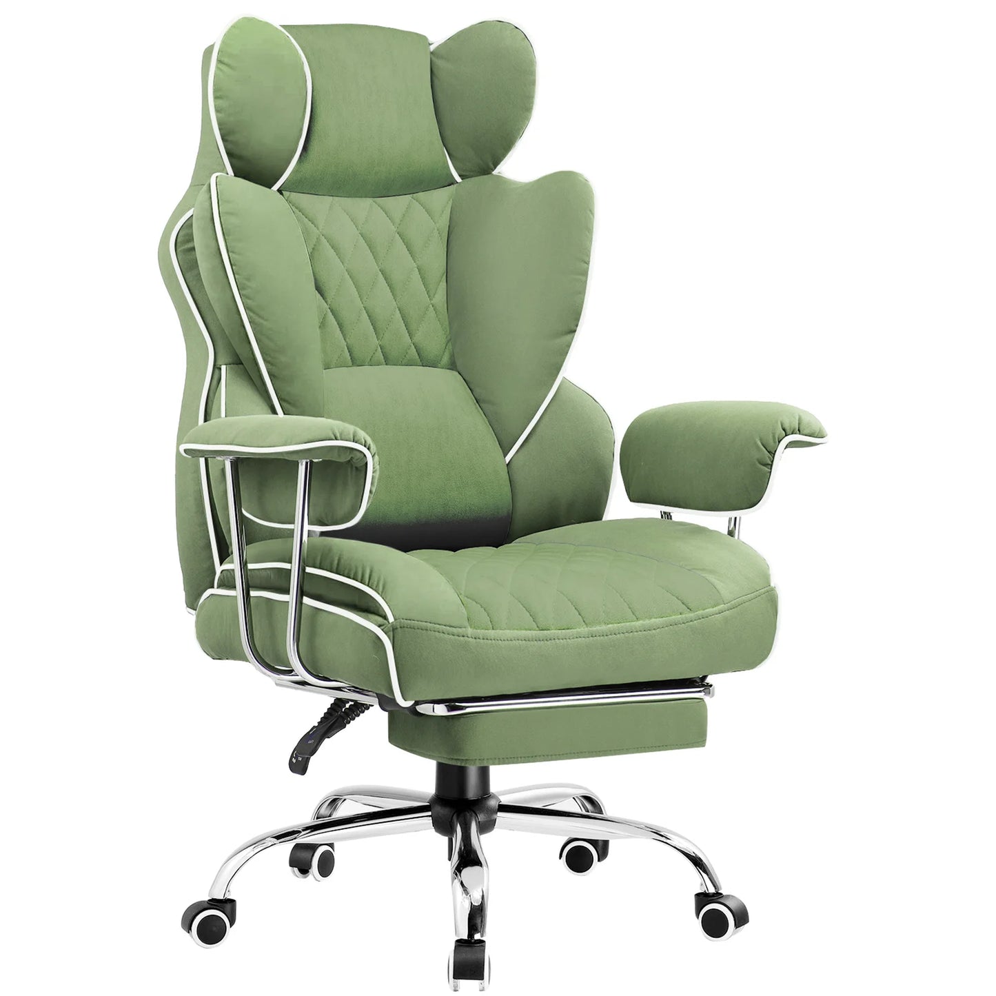 COMHOMA Gaming Chair With Pocket Spring Lumbar Support And Footrest