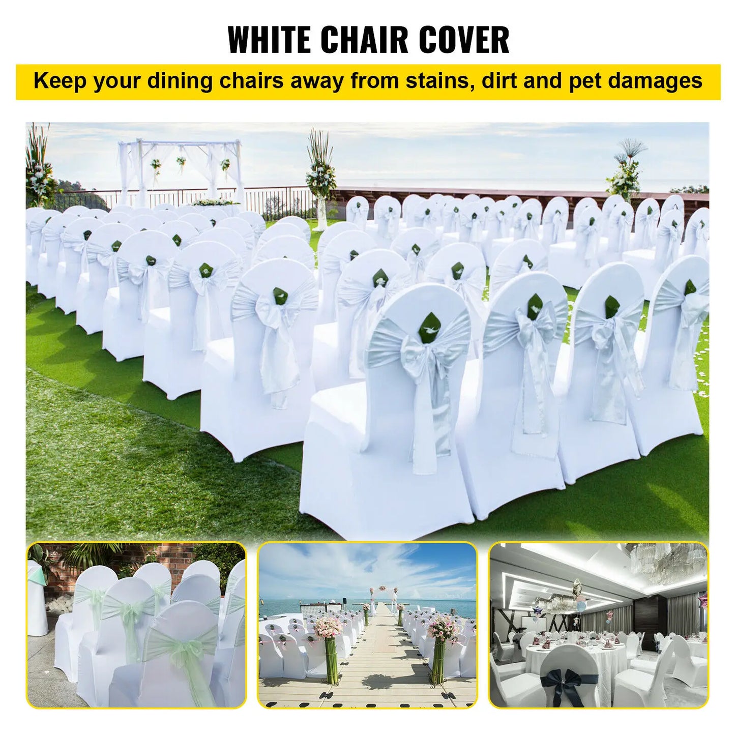 Chair Cover Spandex Stretch Slipcover Restaurant Banquets Weddings