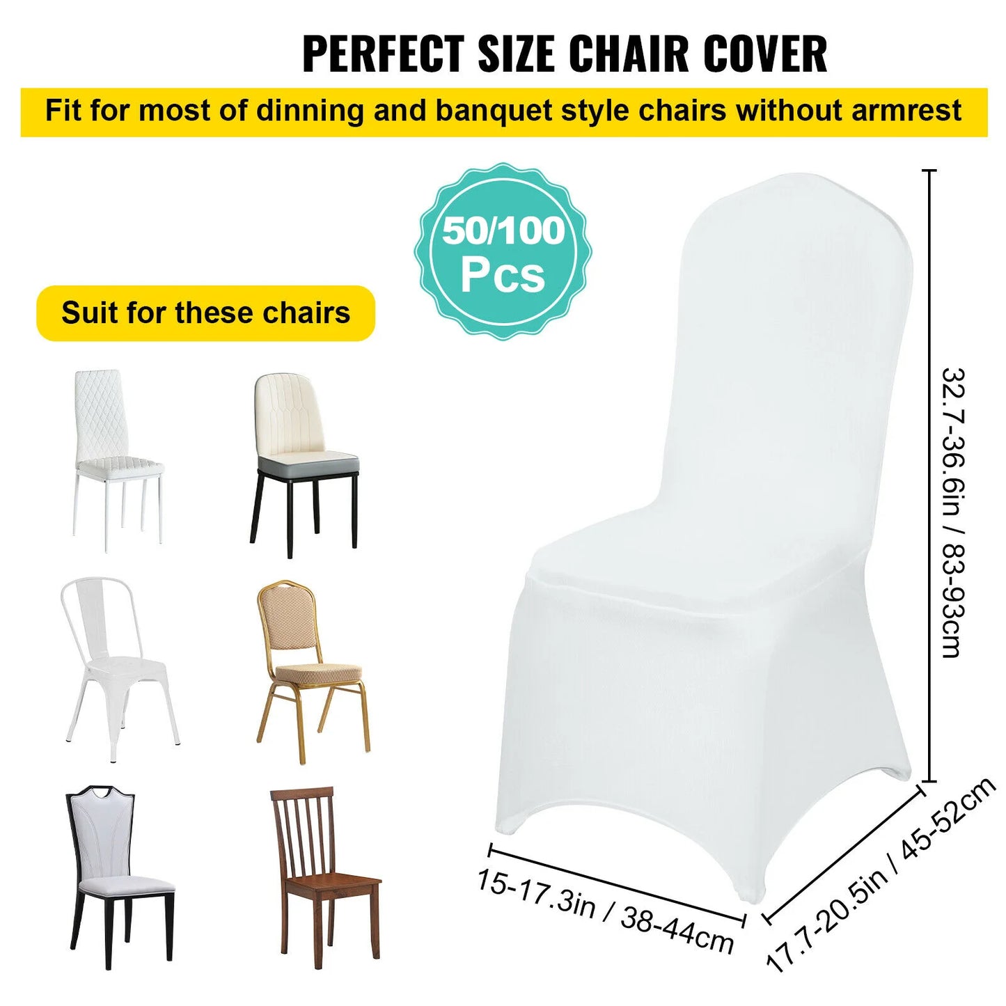 Chair Cover Spandex Stretch Slipcover Restaurant Banquets Weddings
