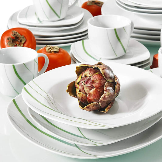MALACASA Aviva 30Piece Porcelain Dinnerware Set For 6