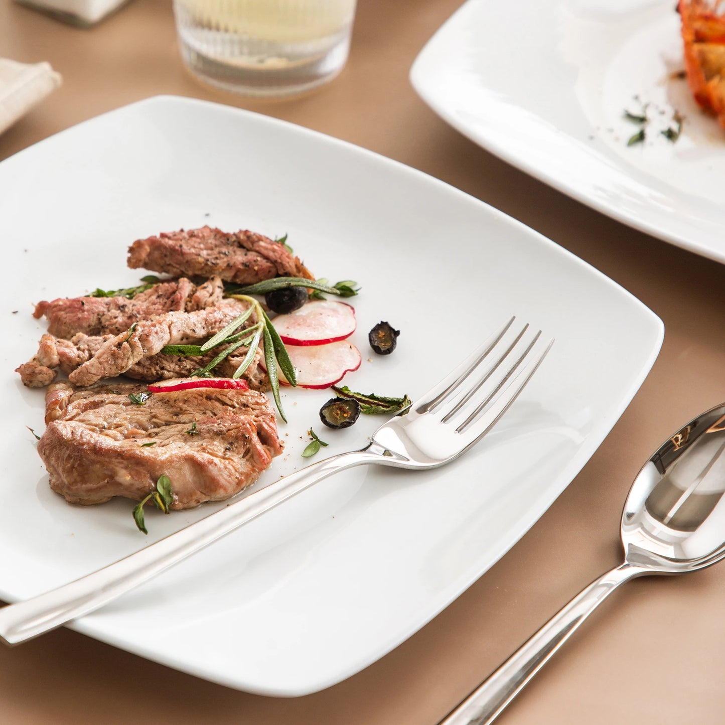 MALACASA Julia 6 Piece Porcelain Dinner Plates Set