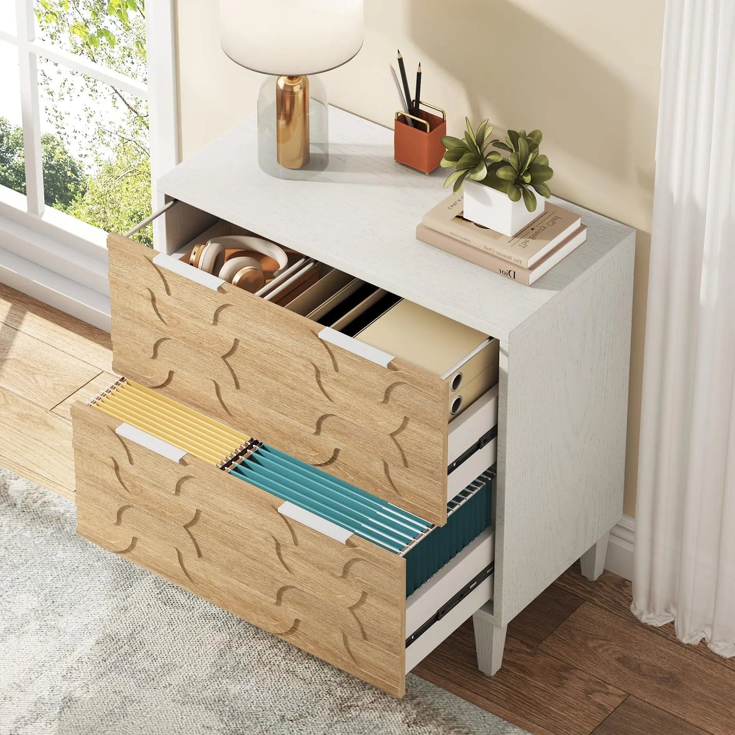 Tribesigns 2 Drawer File Cabinet For Office Storage And Filing