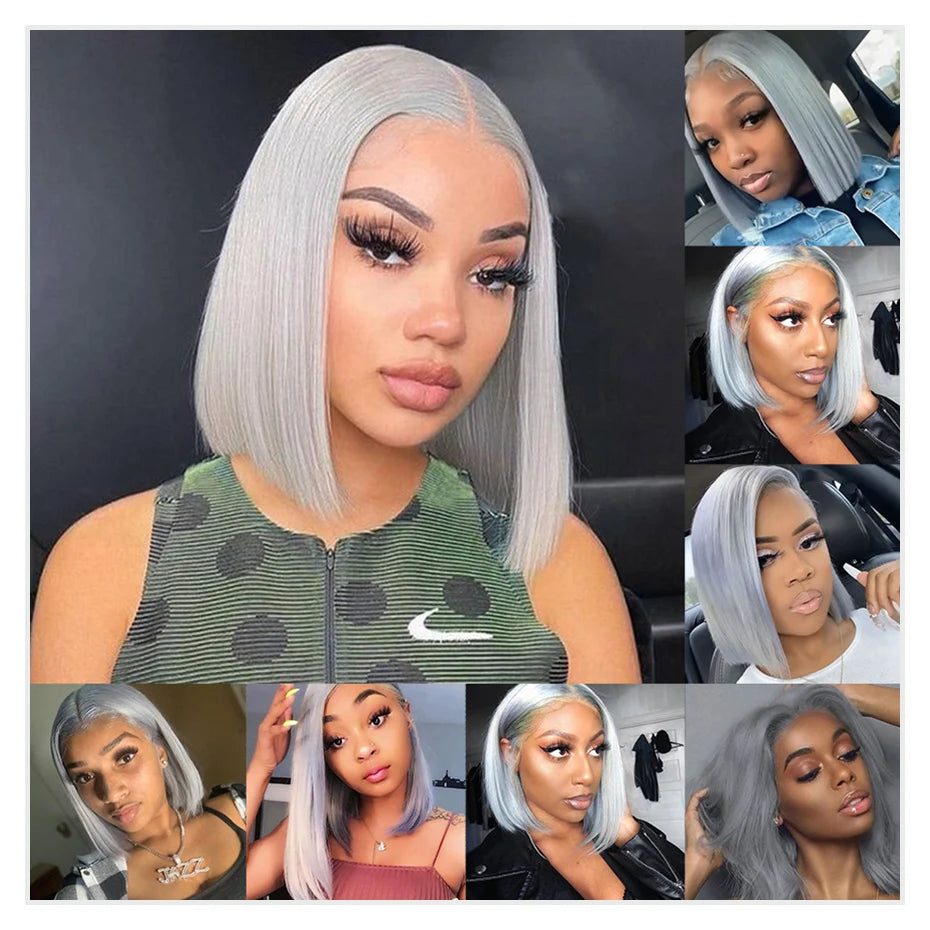 Monstar Remy Brazilian Lace Front Bob Wig For Women Human Hair Pre Plucked