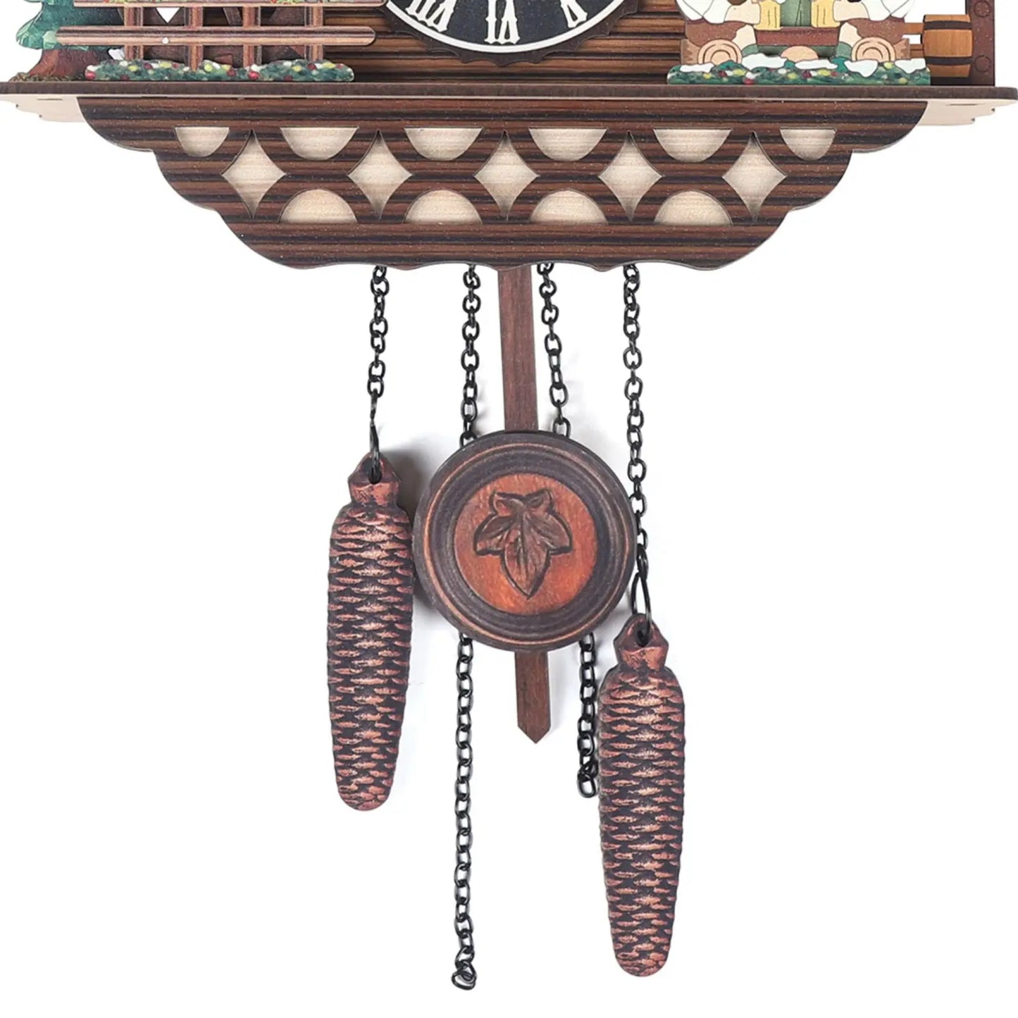 Combination Bird Cuckoo Wall Clock With Auto Wings