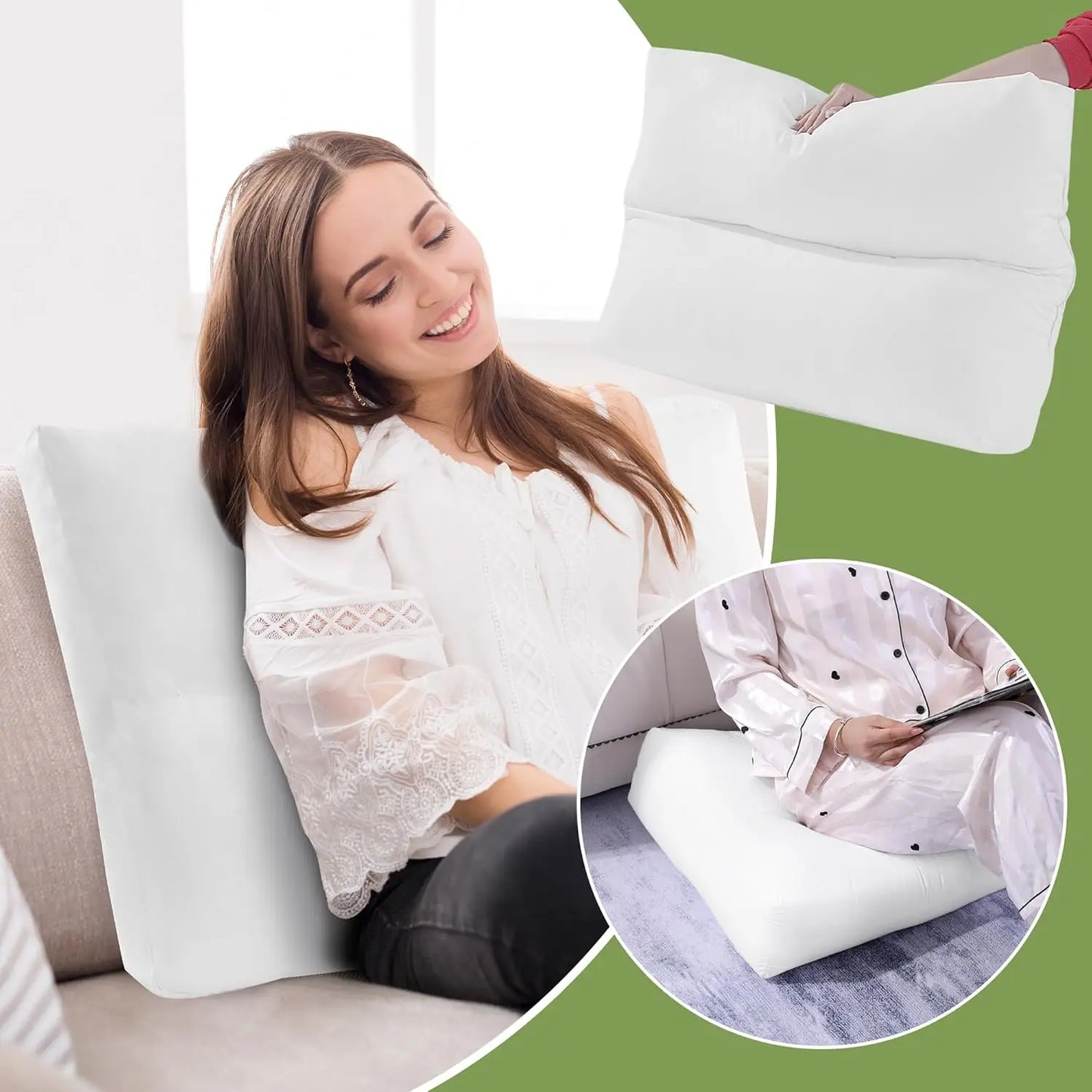 3 Pack Shredded Foam Sofa Back Cushion Replacement Lumbar Support