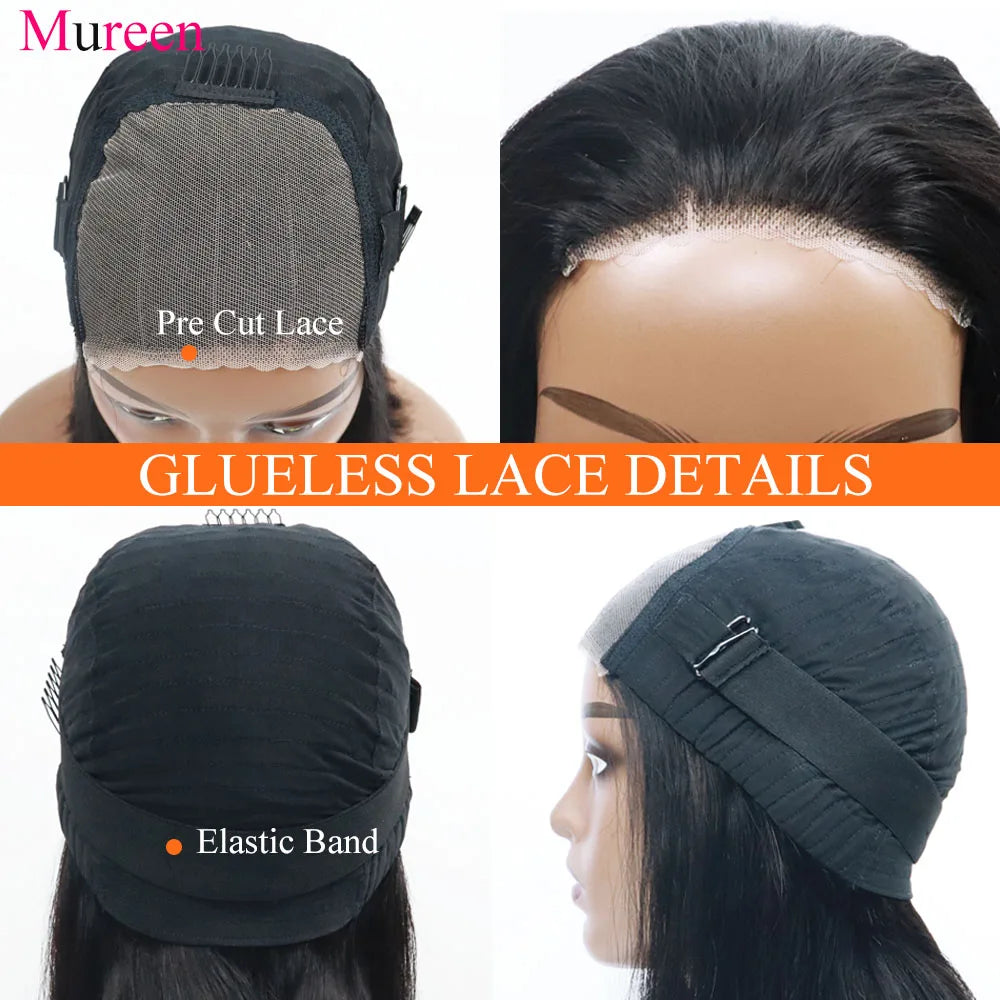 Mureen Body Wave Glueless Bob Wig 100 Percent Human Hair