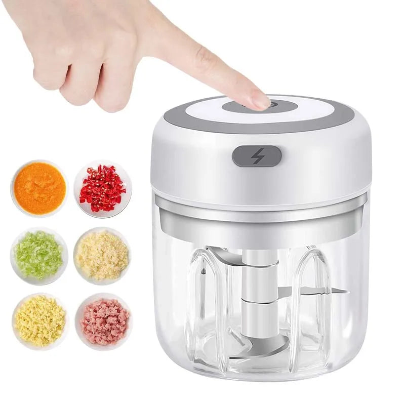 Mini Wireless Electric Garlic Crusher Portable USB Chopper