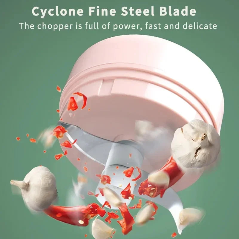 Mini Wireless Electric Garlic Crusher Portable USB Chopper