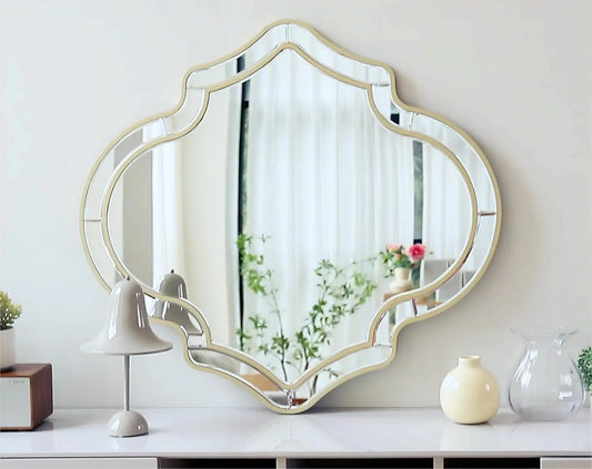 BORWAR Framed Venetian Style Wall Mirror Decorative Living Room Accent