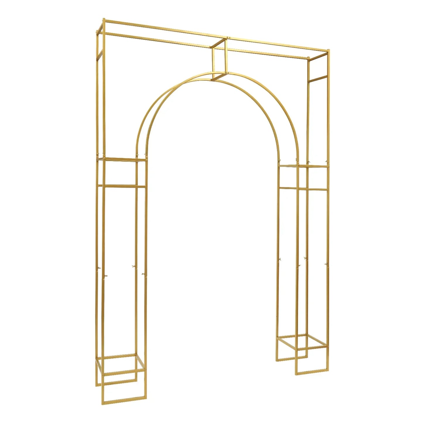 Gold Metal Wedding Arch Stand For Balloons Garden Arbor Decoration