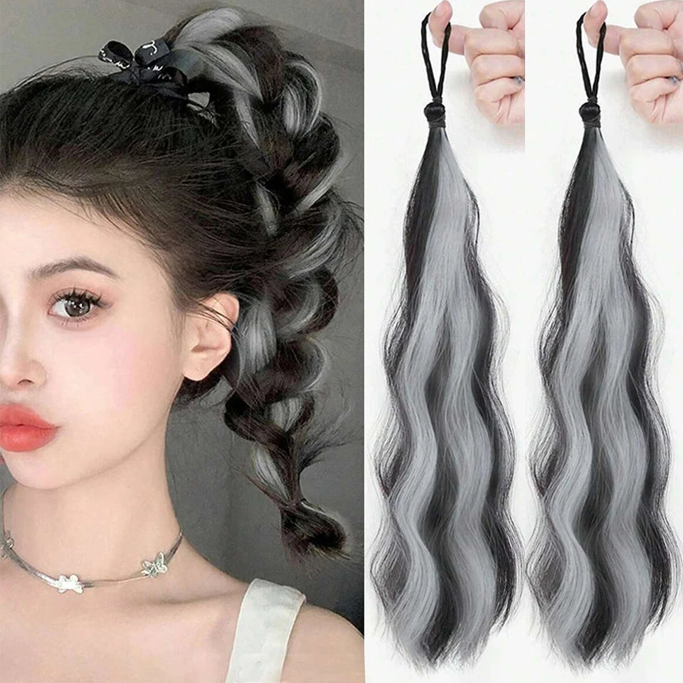 Synthetic Wig Ponytail Extension For Women Curly Wavy Hair