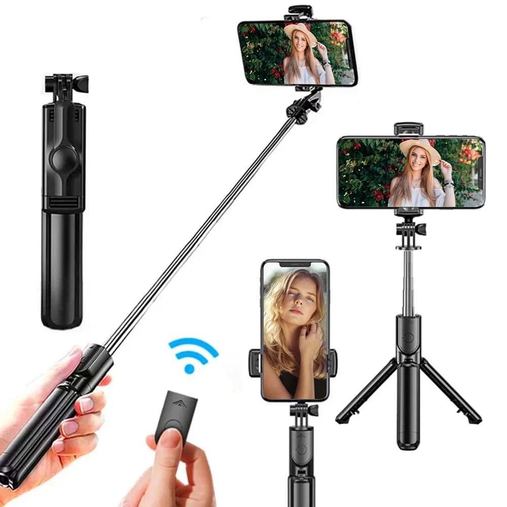 Wireless Selfie Stick Tripod With Bluetooth Remote For Phone