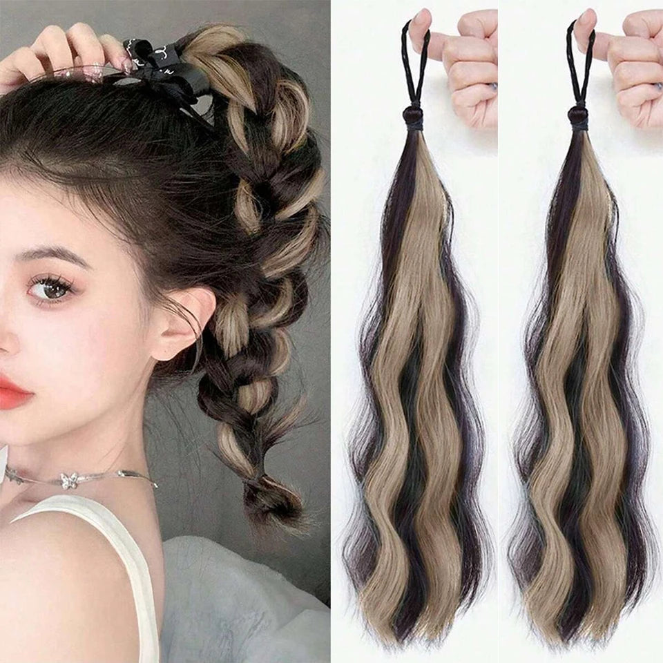 Synthetic Wig Ponytail Extension For Women Curly Wavy Hair