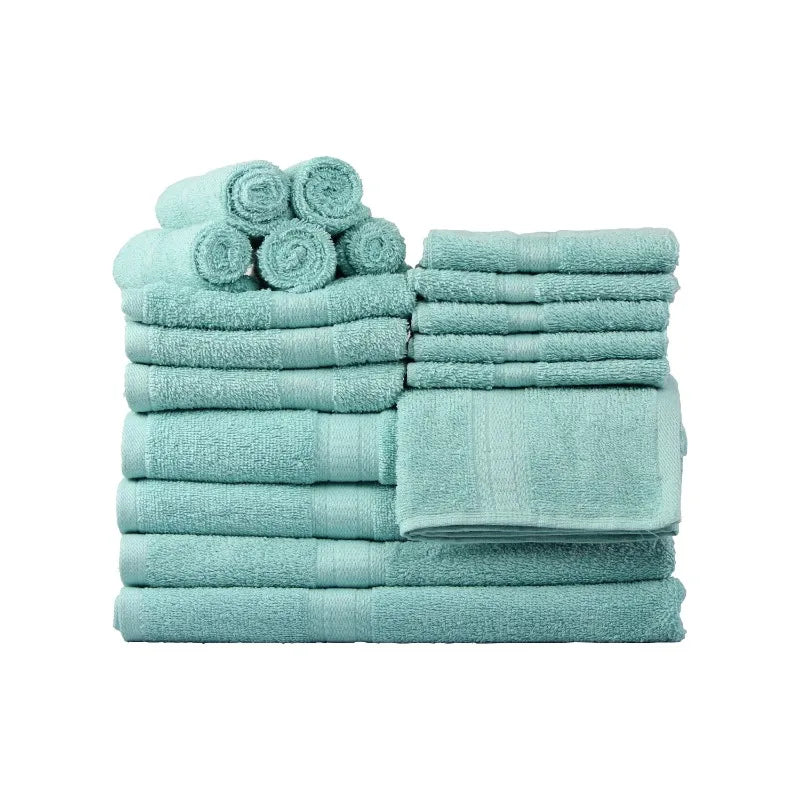 Guangdong 100 Percent Cotton Towel Set 18 Piece Super Absorbent