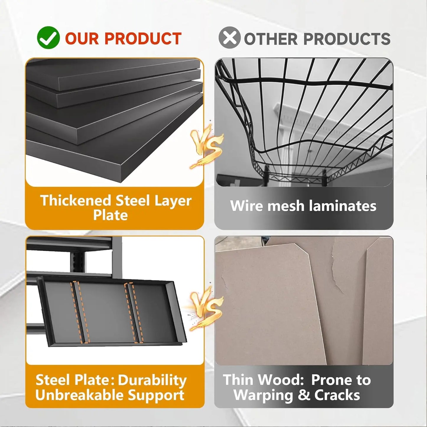 5 Tier Heavy Duty Garage Shelving Unit For Industrial Storage