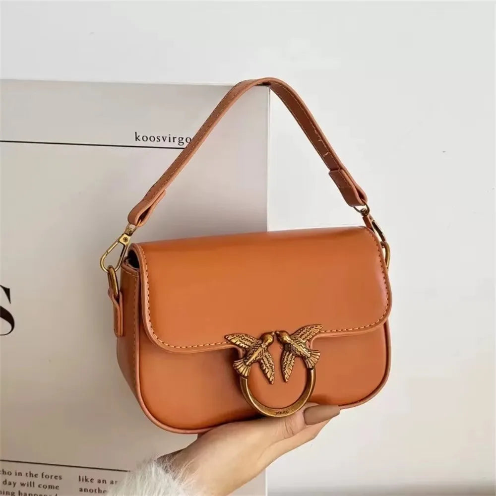 Women PU Crossbody Bag Box Design Small Compact Everyday Purse
