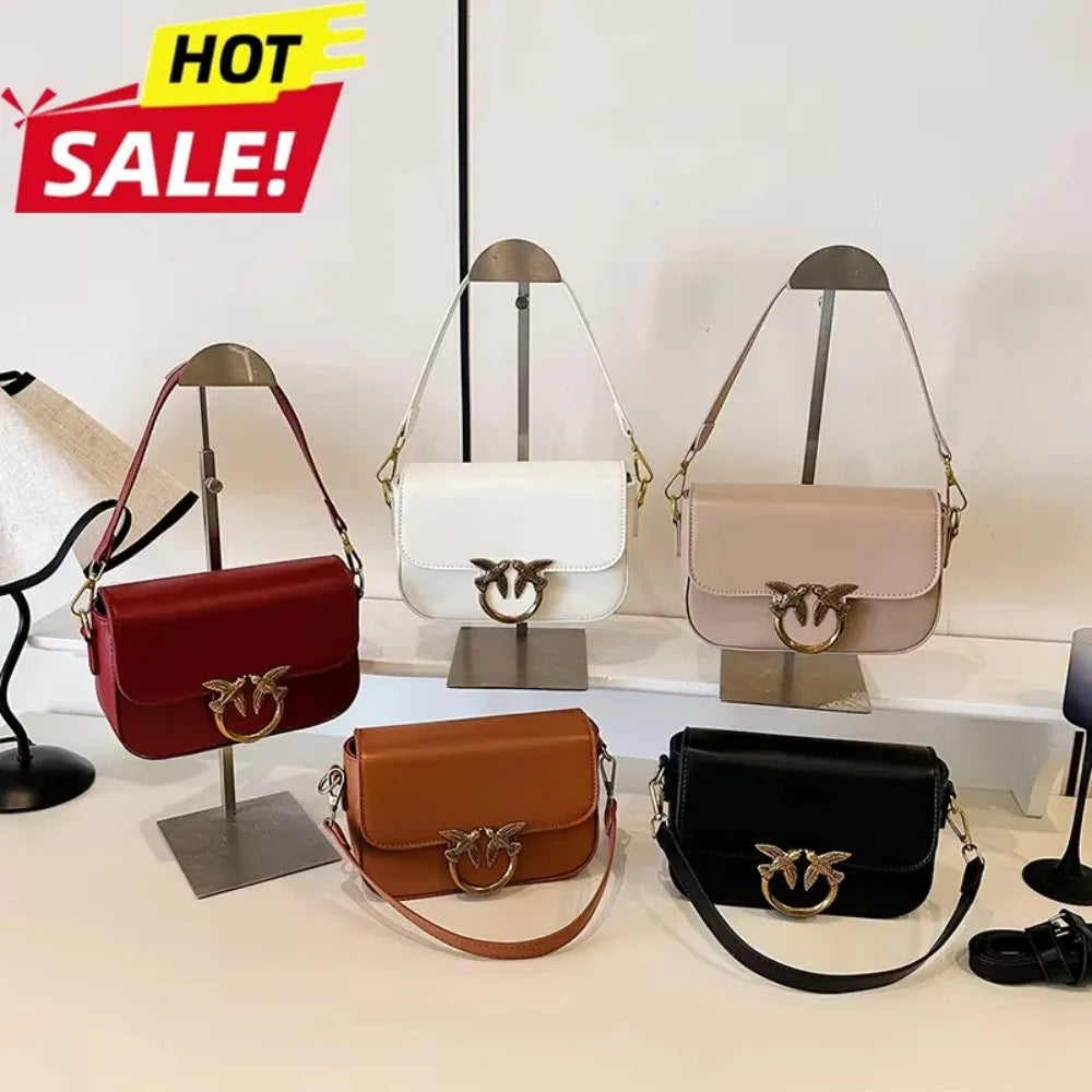 Women PU Crossbody Bag Box Design Small Compact Everyday Purse