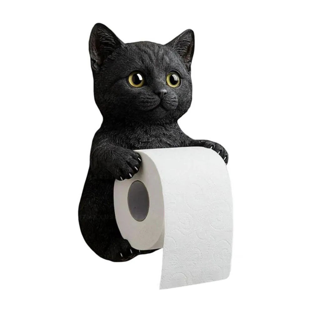 APWIKOGER Resin Cat Shape Wall Mounted Toilet Paper Holder