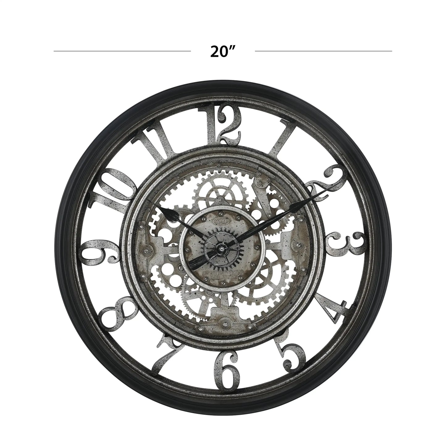 High-Concerned Industrial Gear Wall Clock With Exposed Gears