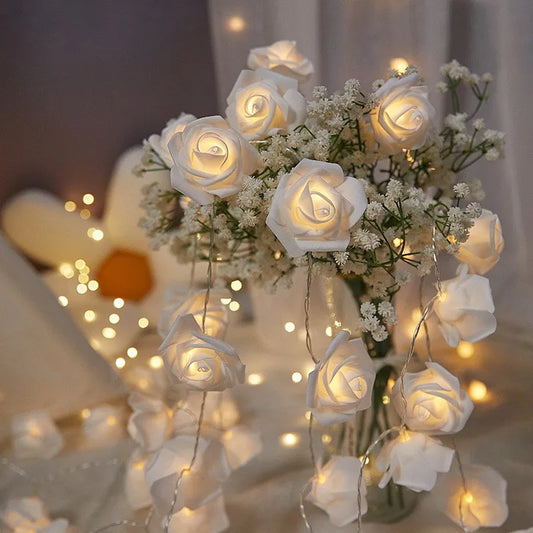 1.5M Rose String Lights Fairy Light String Home Garden Decor Light Valentine Day DIY Party Home Decor Wedding Supplies