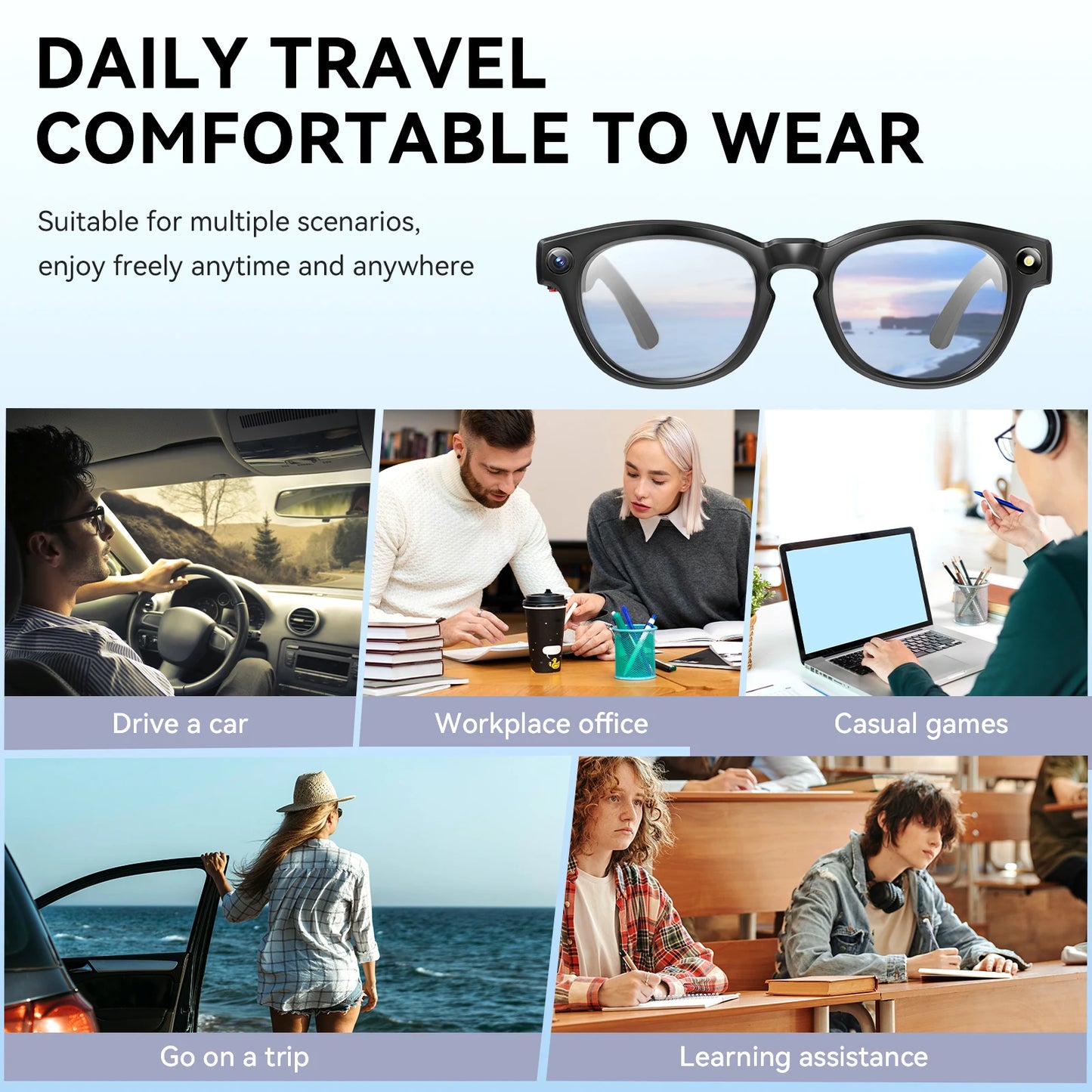 EIGIIS AI Smart Glasses With Bluetooth Calling And AI Translation